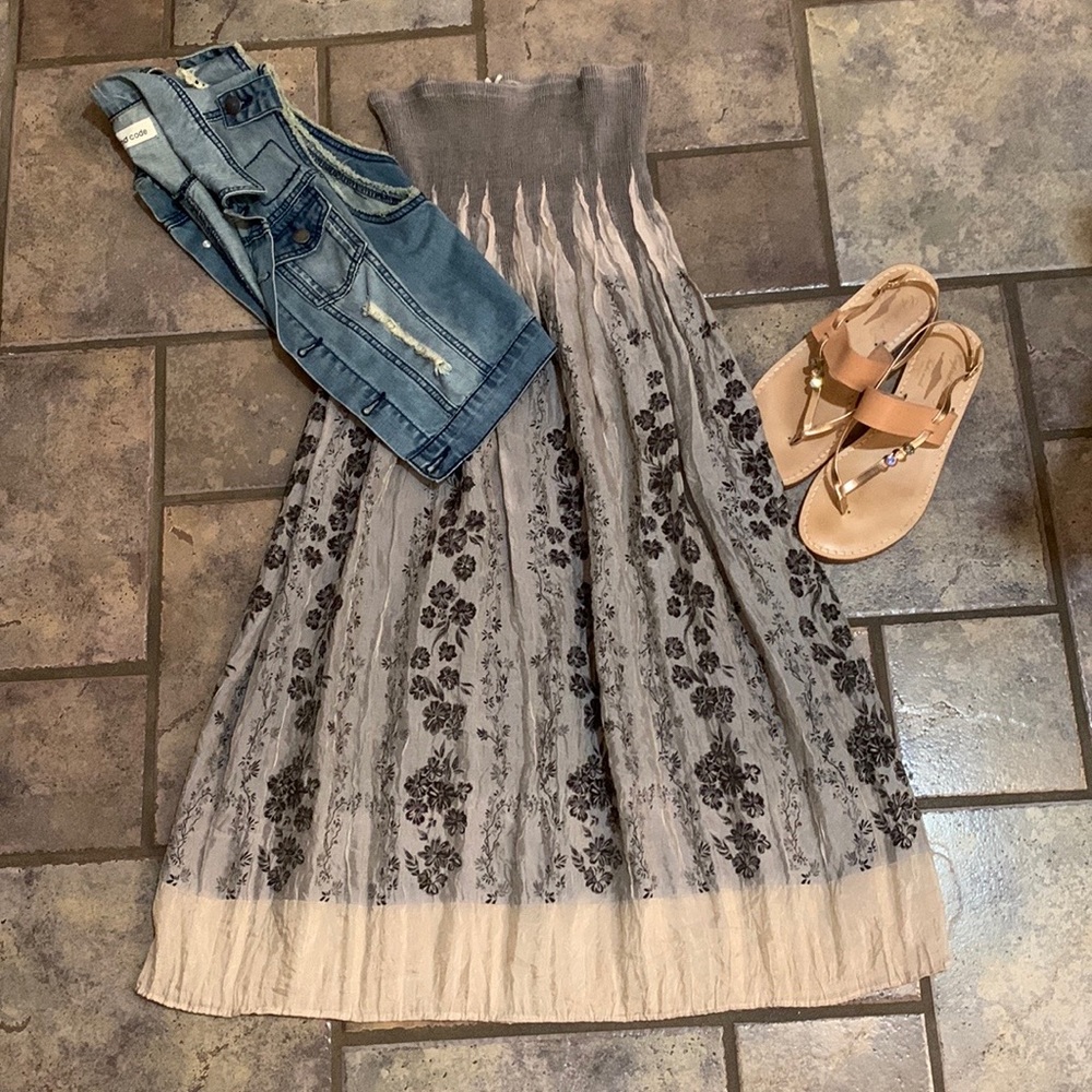 Lapis Floral Print Sundress Sz S/M